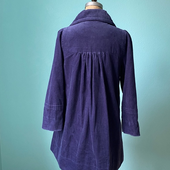 Purple corduroy women’s swing coat size small to medium Bread n Butter - Picture 2 of 7